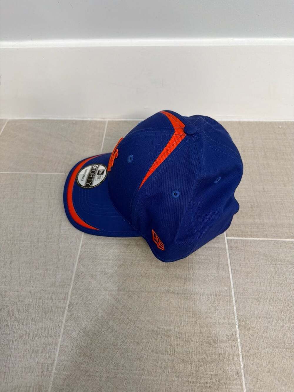 New Era New York Mets 9Forty Adjustable Snapback Hat Blue/Orange - Picture 3 of 4